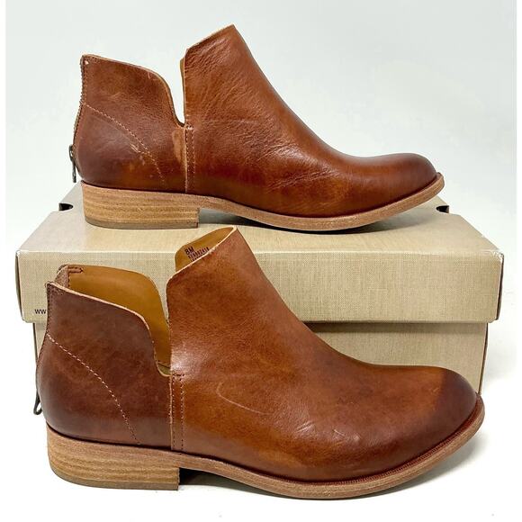 🆕Kork-Ease Womens Leather Renny Tan Rum Ankle Booties Boots Size 8 NIB - Picture 9 of 12